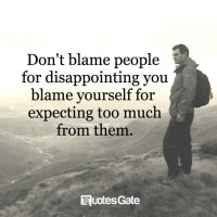 Don't blame people for di